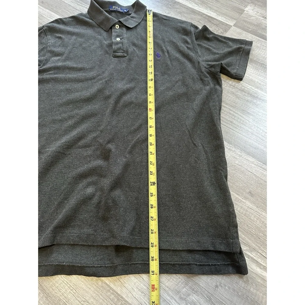 Polo‎ Ralph Lauren Men Gray Polo Shirt XL Short Sleeve Classic Fit Cotton Preppy
